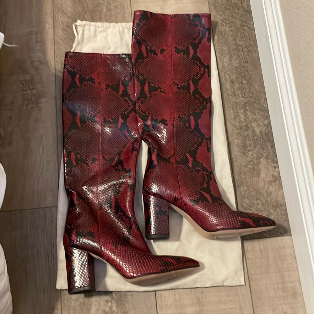 Paris Texas burgundy boots sz 38.5